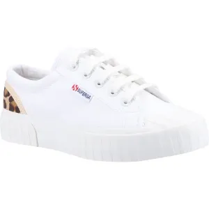 Superga 2630 Stripe Pad Leopard 100% Cotton Women's White/Leopard Trainers