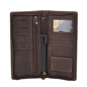 Texas Ziparound RFID Leather Secure Travel Wallet