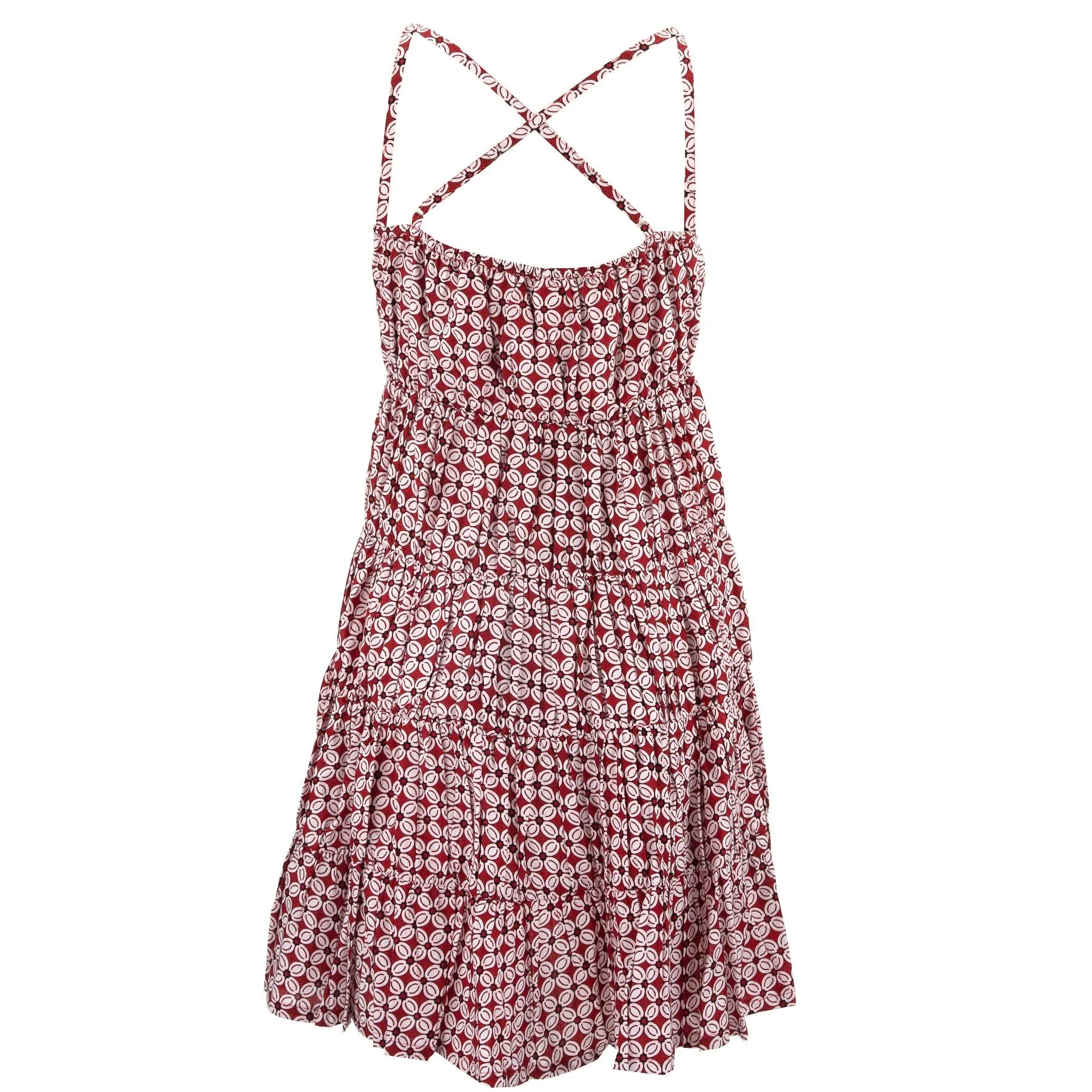 Tier Drop Summer Dress - Perennial Red