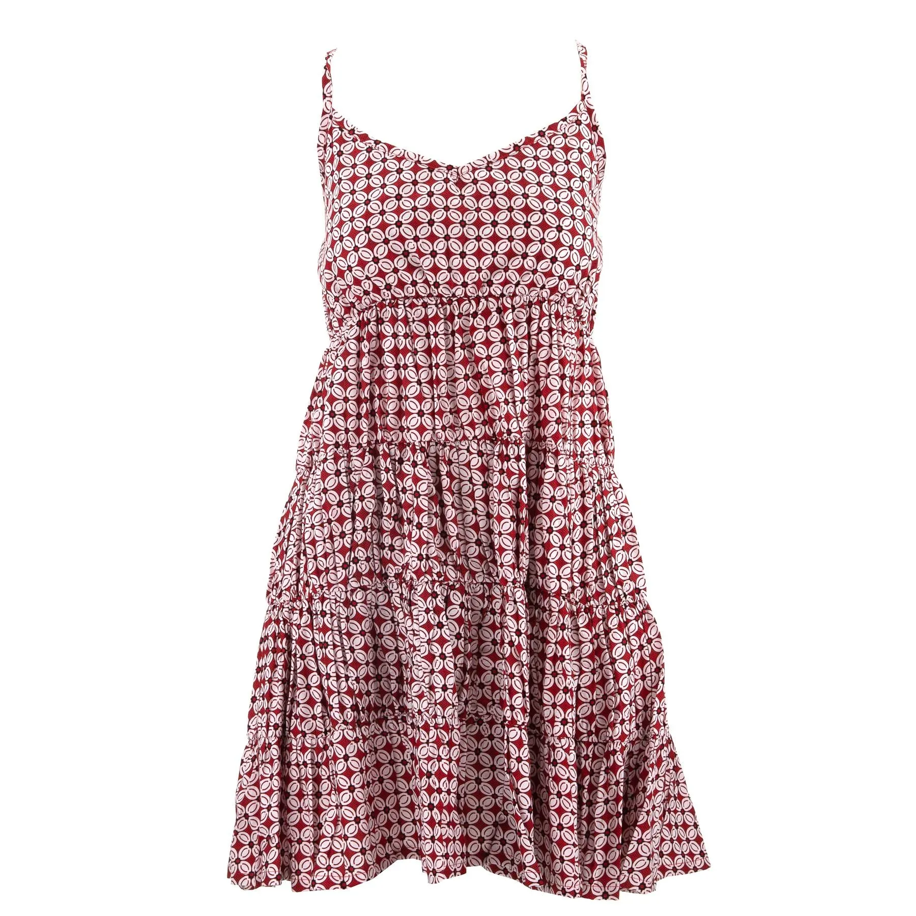 Tier Drop Summer Dress - Perennial Red