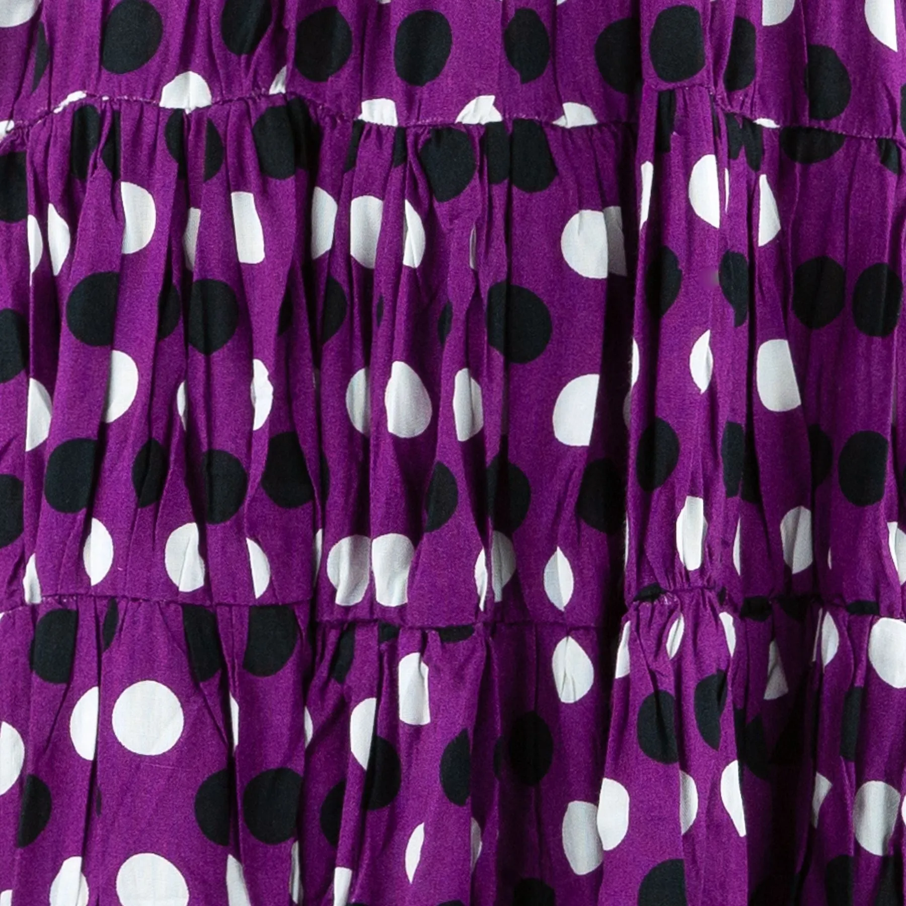 Tier Drop Summer Dress - Purple Polka Dot