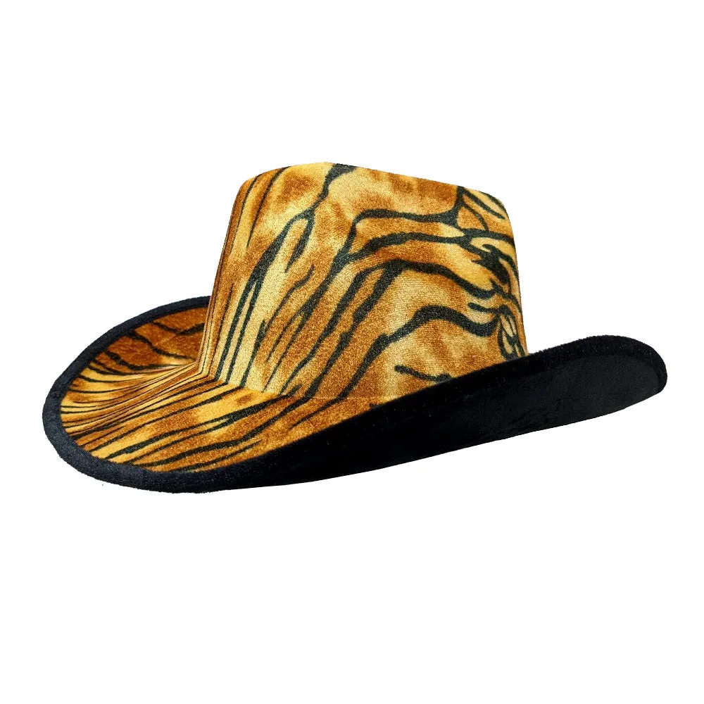 Tiger Print Cowboy Hat