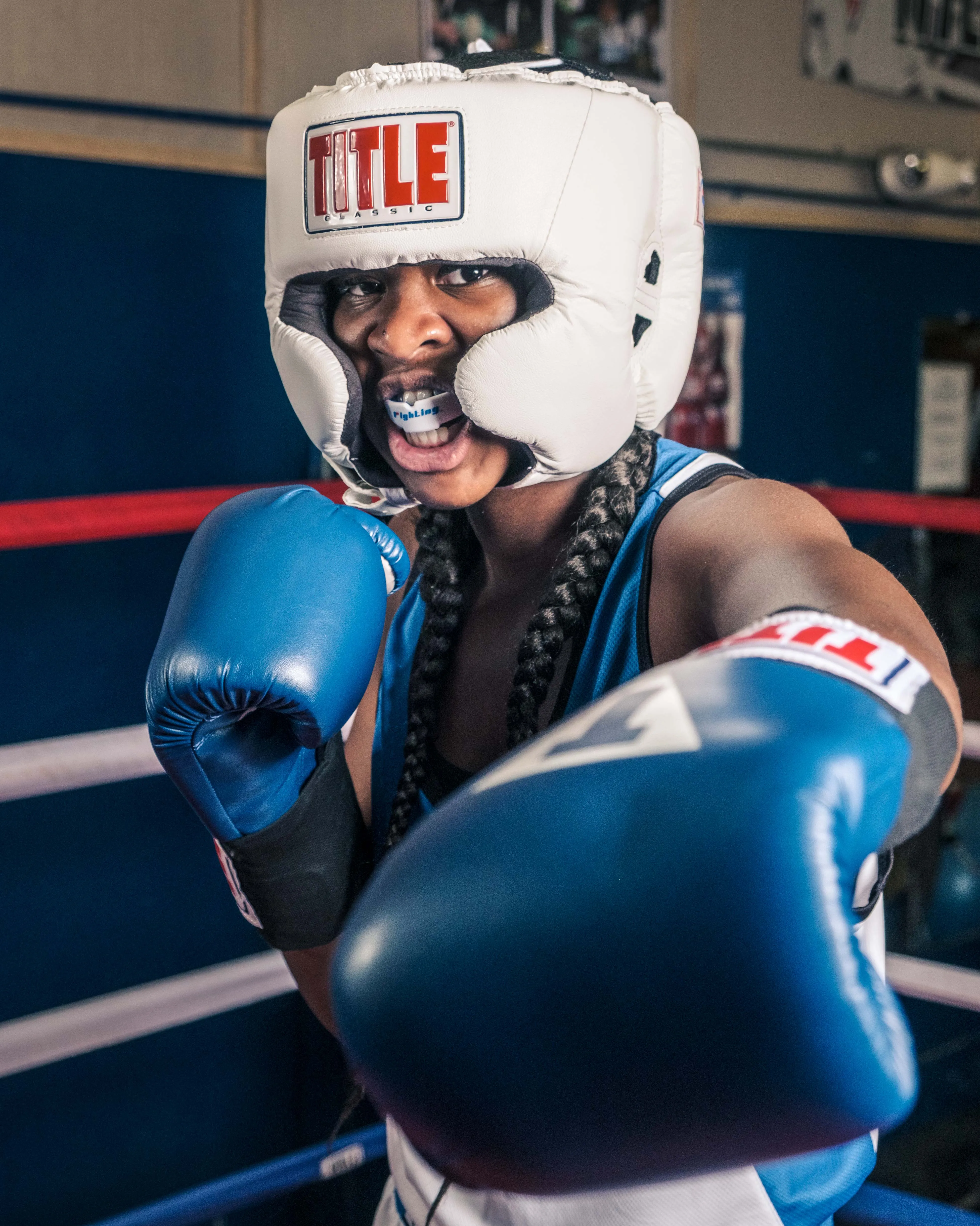 TITLE Classic USA Boxing Competition Headgear – With Cheeks