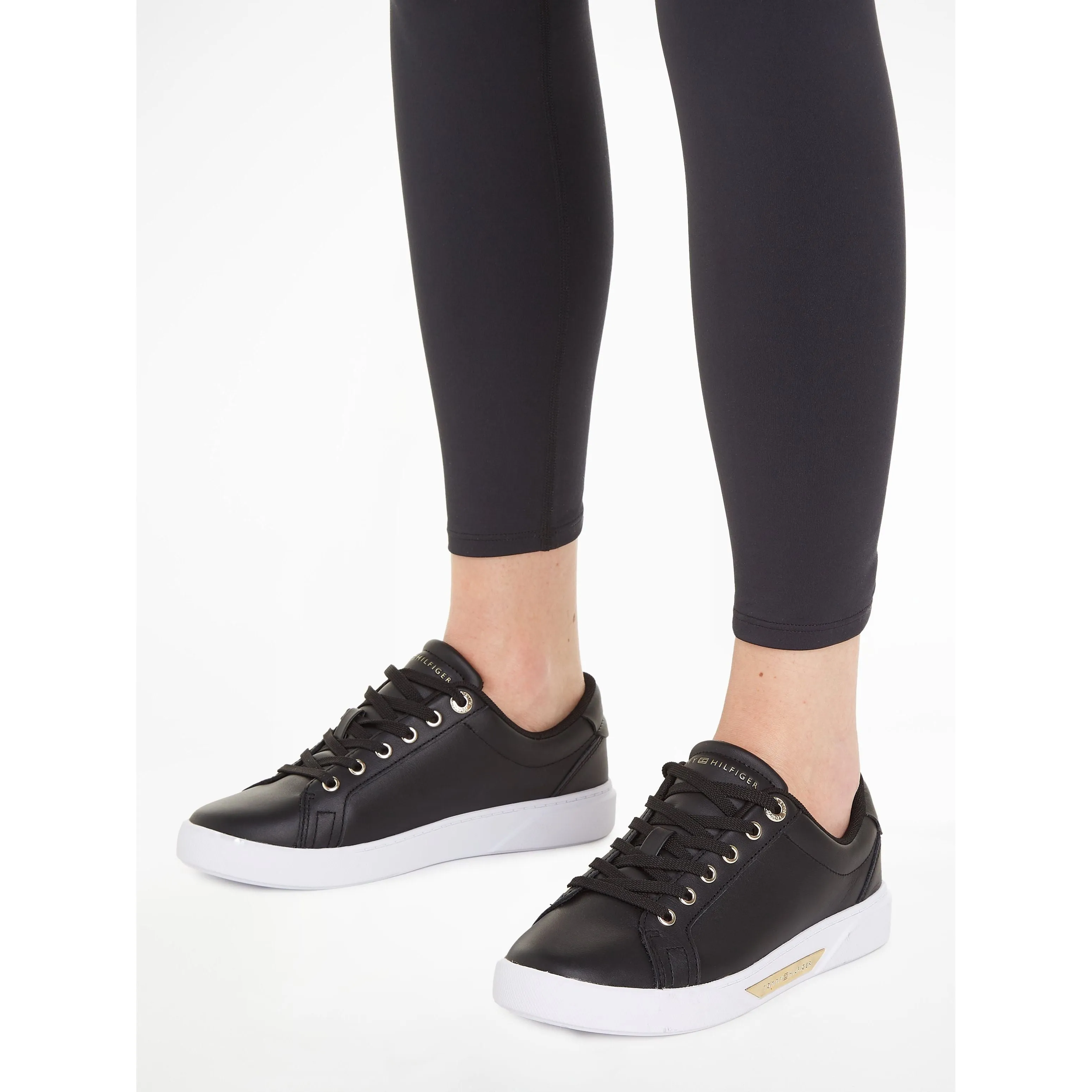 Tommy Hilfiger Womens Trainer Golden HW Court Black/Gold