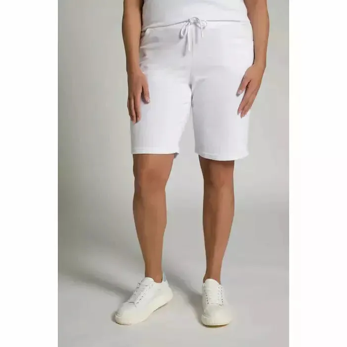 Ulla Popken Towelling Shorts in White