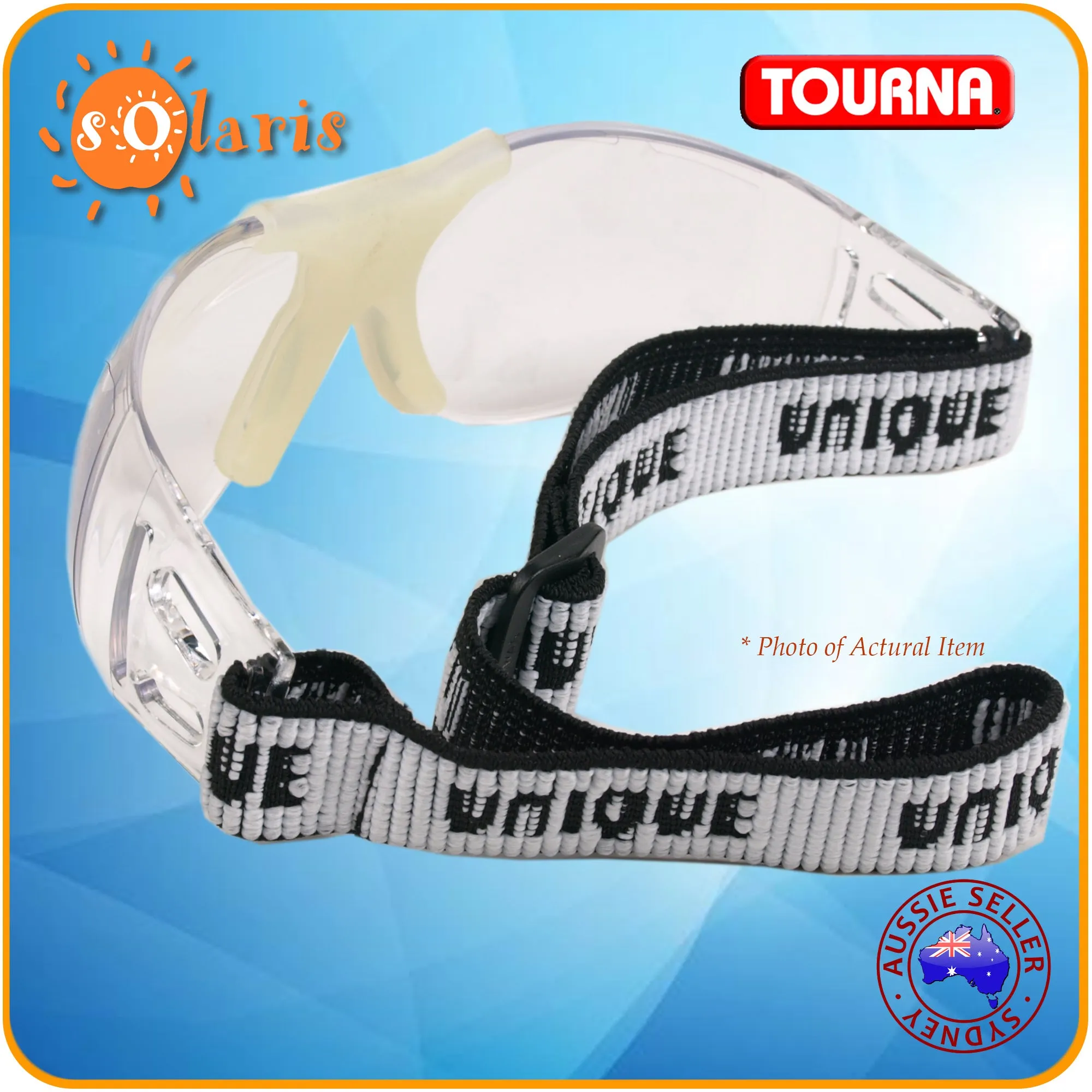 Unique Sports SUPER SPECS Tennis Racquet Sports Eye Protector Goggle Clear Adult