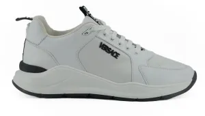 Versace White Calf Leather Sneakers