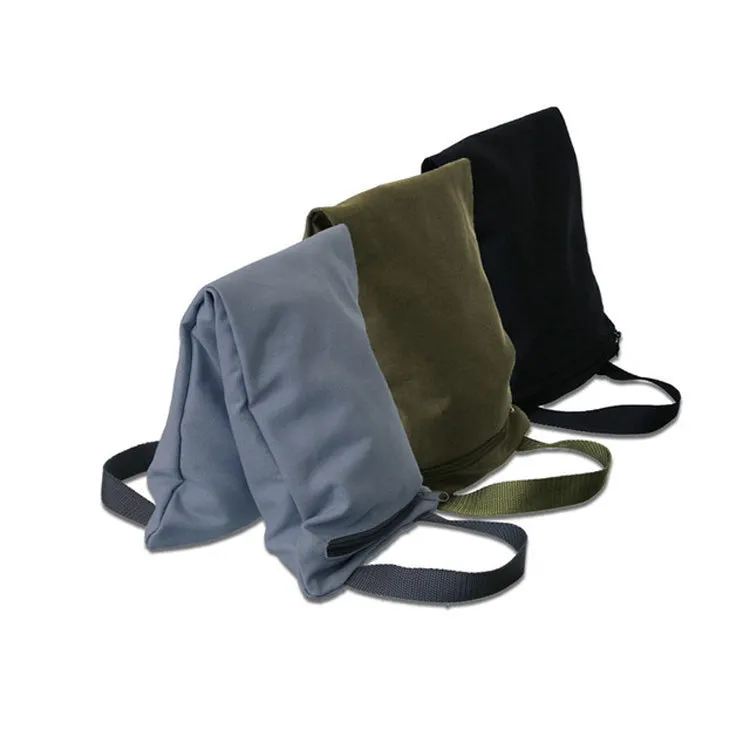 Weight Lifting Fitness Double Handle Canvas Sandbag(Gray)