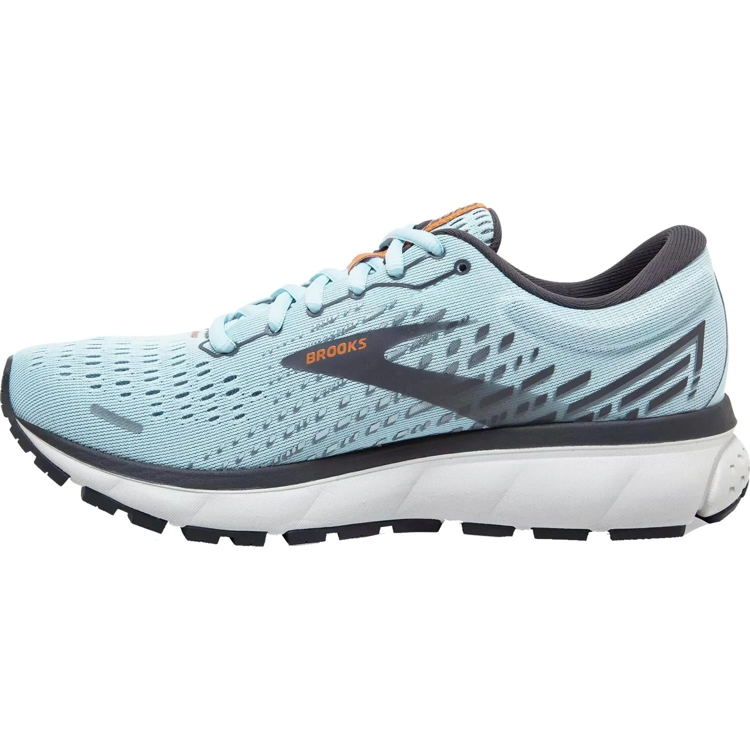 Women's Brooks Ghost 13 Light Blue/Blackened Peral/White Mesh