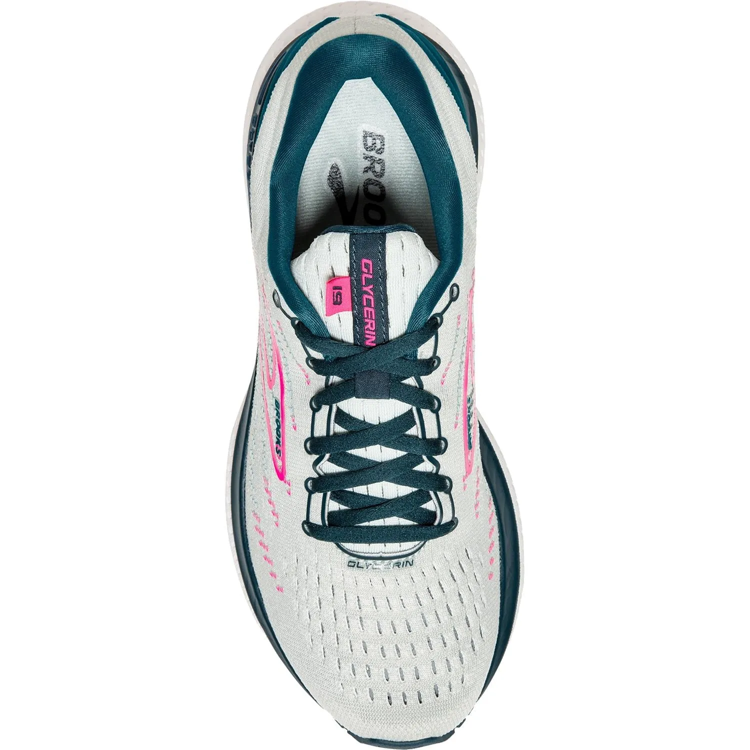 Women's Brooks Glycerin 19 Ice Flow/Navy/Pink Mesh