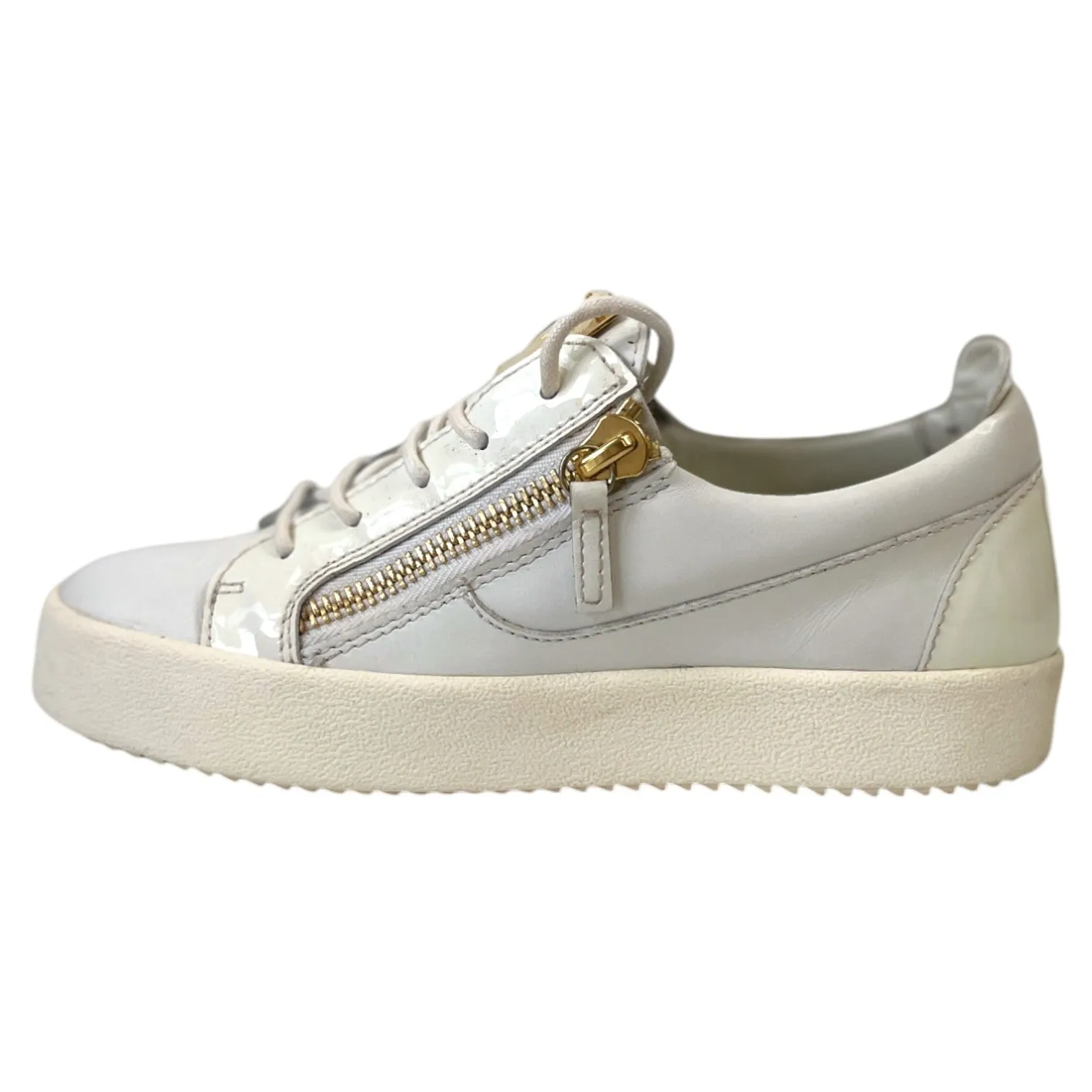 Women's Frankie Zip Low Trainers White Size EU 37.5 / UK 4.5