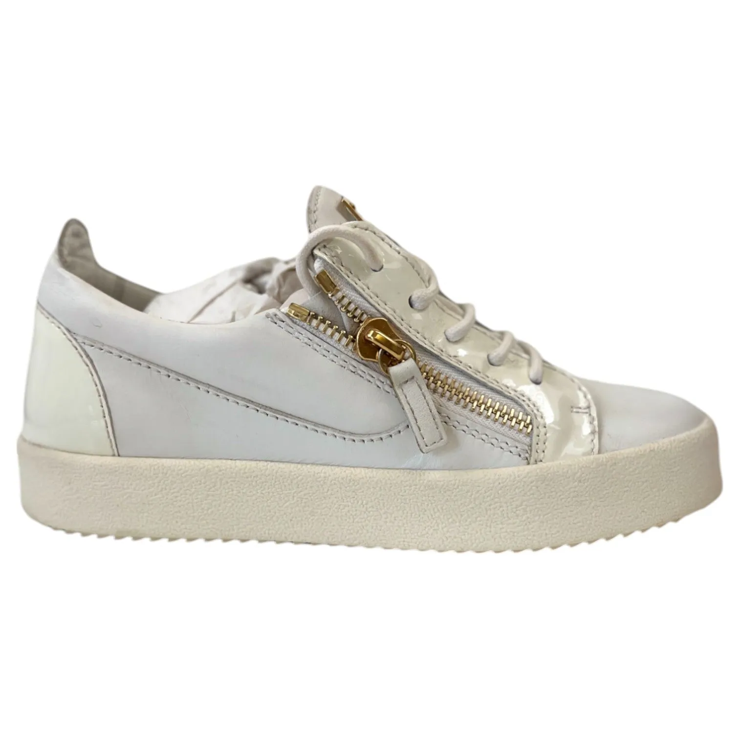 Women's Frankie Zip Low Trainers White Size EU 37.5 / UK 4.5