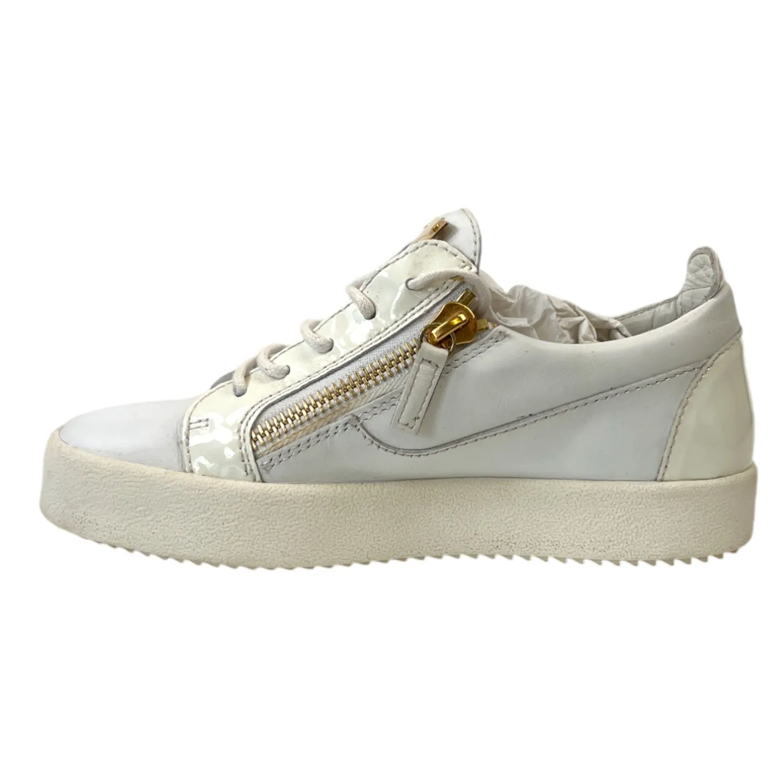 Women's Frankie Zip Low Trainers White Size EU 37.5 / UK 4.5