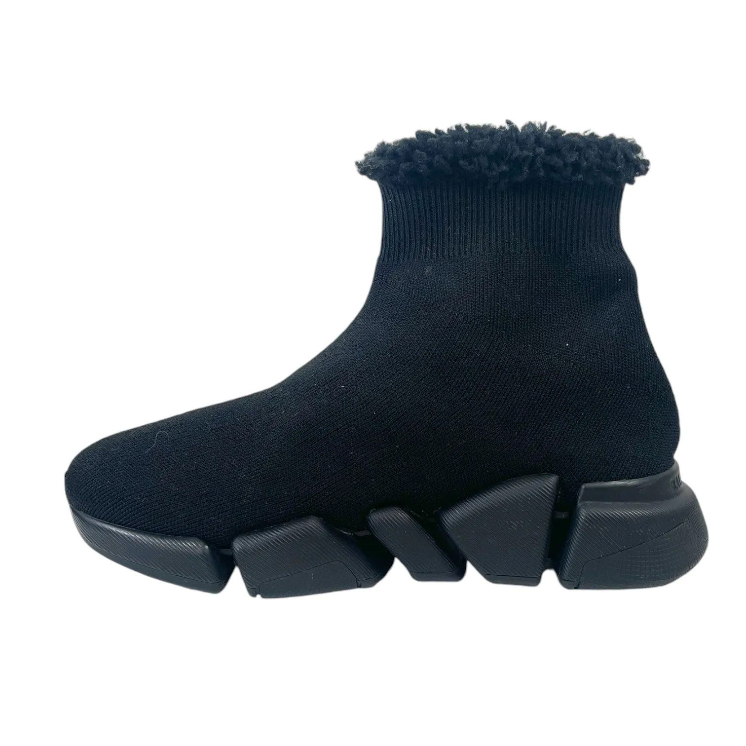 Women's Fur Speed Sock High Trainers Black Size EU 35 / UK 2