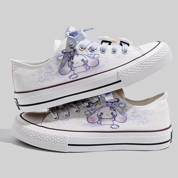 Womens Hand-painted Cute Canvas Tennis Shoes Low-top