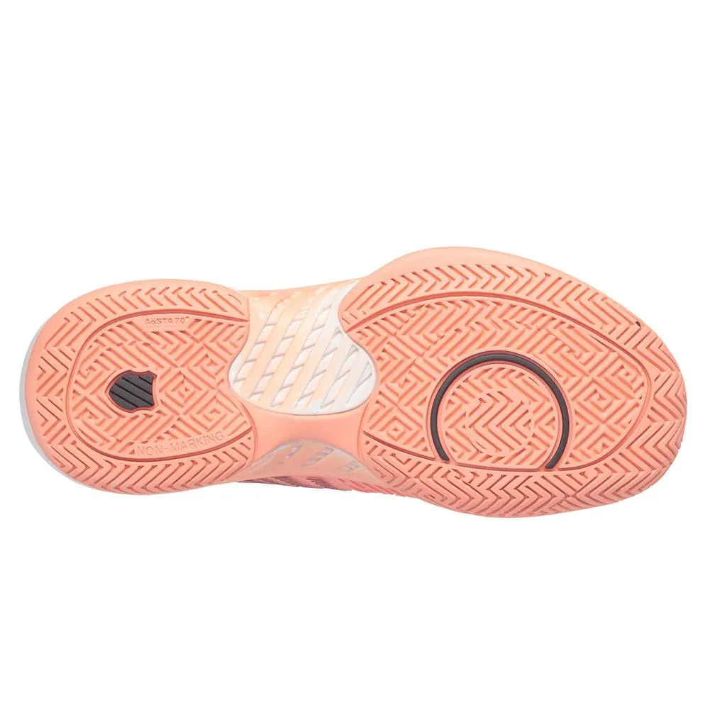 Women's Hypercourt Supreme Tennis Shoes Peach Amber and White