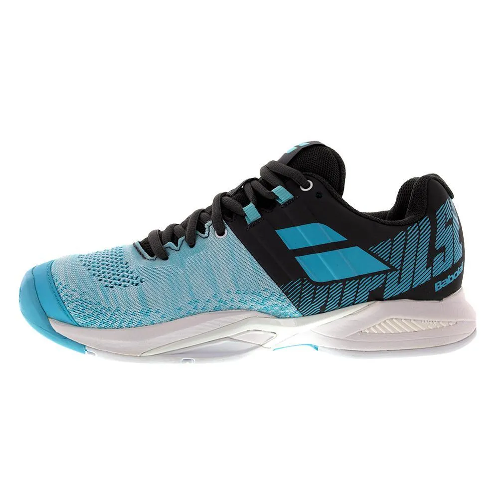 Women's Propulse Blast Gray And Blue Radiance Court Tennis Shoes