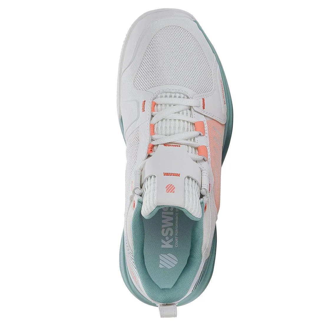 Women's Ultrashot Team Tennis Shoes Blanc de Blanc and Nile Blue