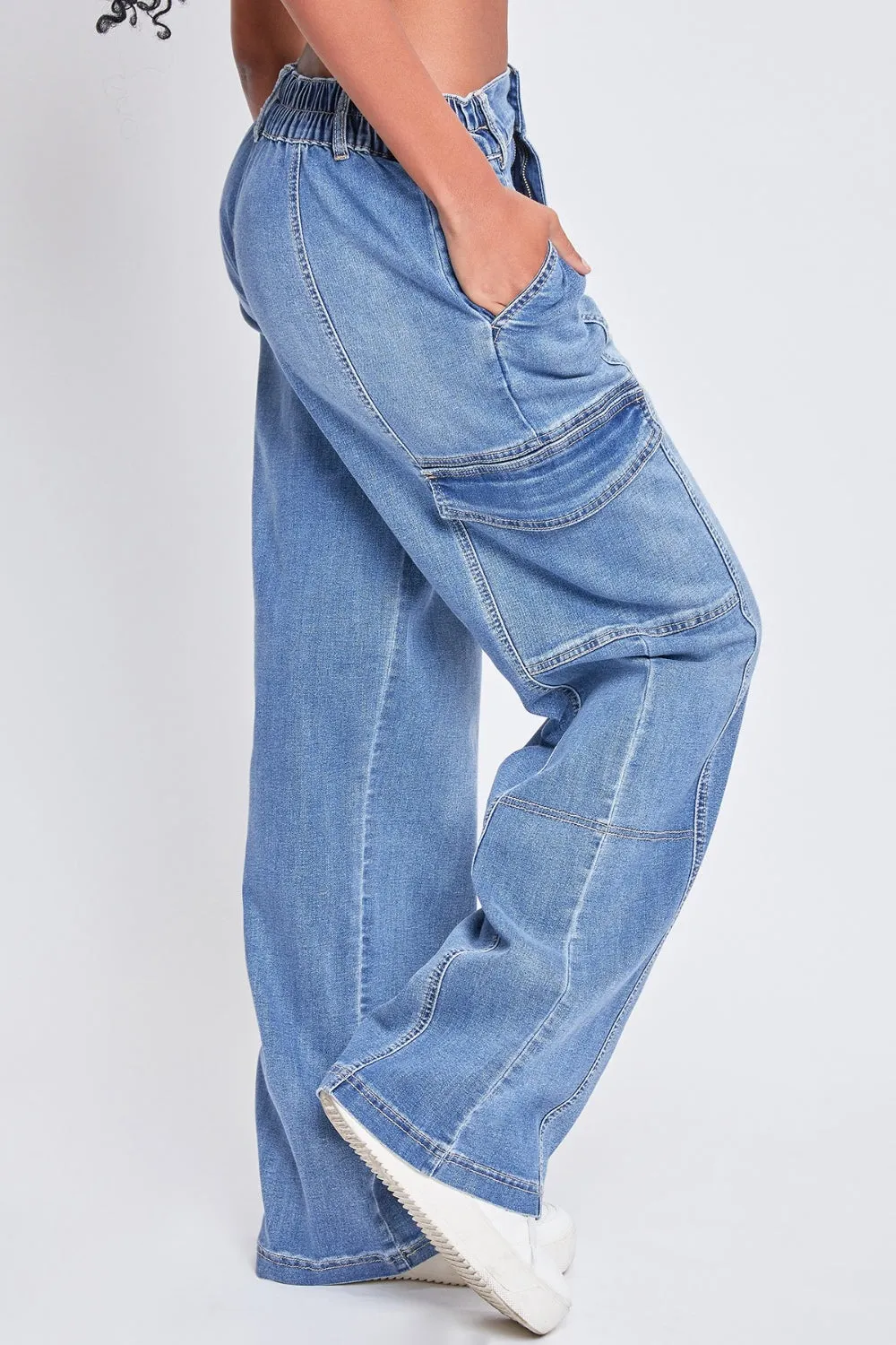 YMI Jeanswear High-Rise Straight Cargo Jeans