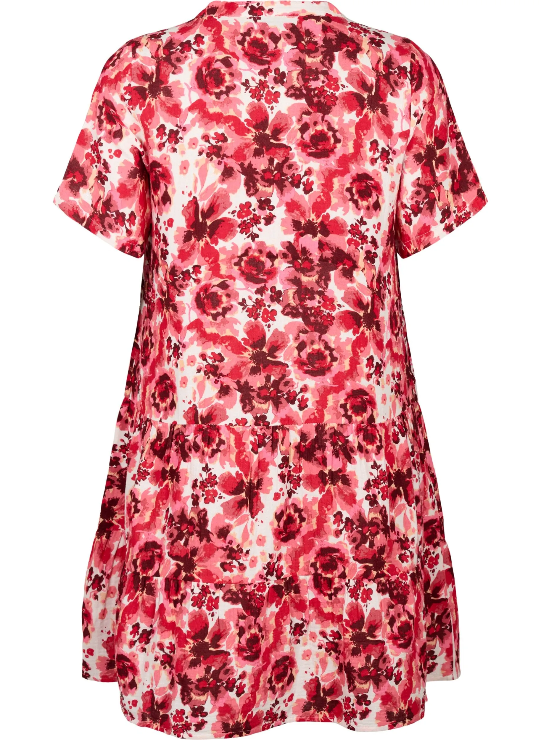 Zizzi Viva Floral Dress in Red